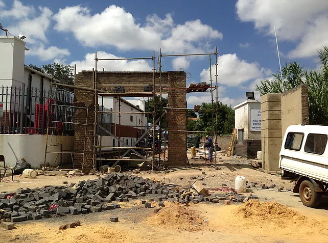 Construction on site 